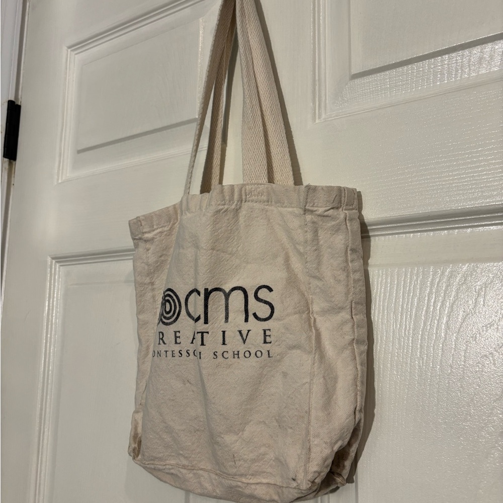 Creative Montessori School Cream Tote Bag Straps Travel Baby Kids Purse Everyday